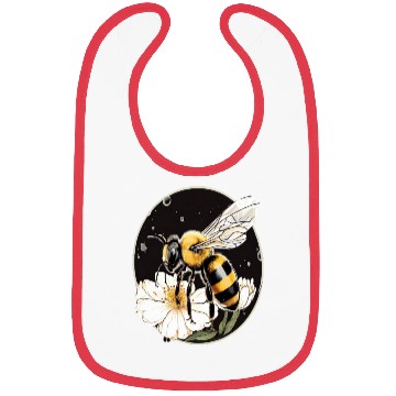 Discover Bumble Bee on a Flower in a Bubble Bibs