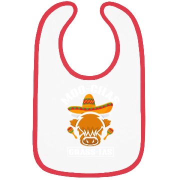 Discover Highland Cow Moo-chas Grass-ias Bibs