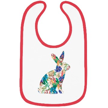 Discover Floral Easter Girls Bunny Spring Flowers Rabbit Bibs