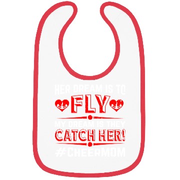 Discover Dream Cheer Mom Cheerleading Mommy Mother's Day Bibs
