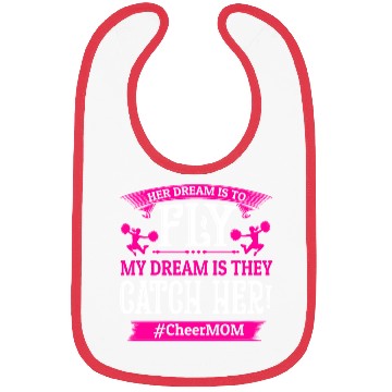 Discover Dream Cheer Mom Cheerleading Mommy Mother's Day Bibs