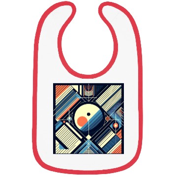 Discover Retro Geometric Shapes 80s 90s Style Bibs