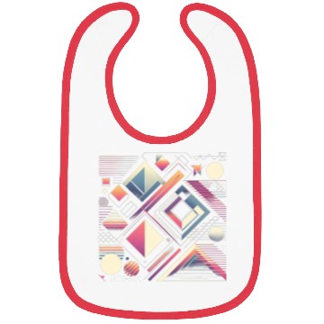 Discover Retro Geometric Shapes 80s 90s Style 3 Bibs