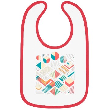Discover Retro Geometric Shapes 80s 90s Style 1 Bibs
