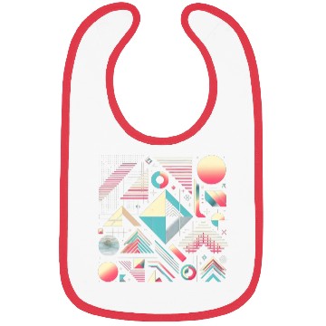 Discover Retro Geometric Shapes 80s 90s Style 2 Bibs