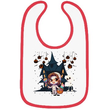 Discover Friendly mummy and skeleton illustration Bibs