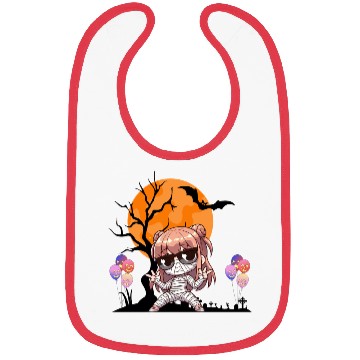 Discover Chibi Mummy Illustration for Halloween Bibs
