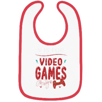 Discover V Is For Valentine Video Games Bibs