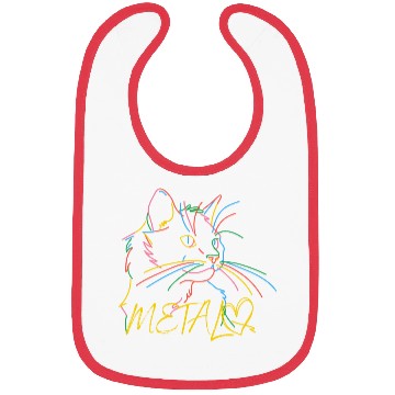 Discover Neon Cat loves Metal Bibs
