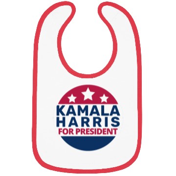 Discover Kamala Harris For President Button 2024 Bibs