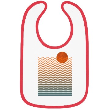 Discover Sunset and Ocean Waves Bibs