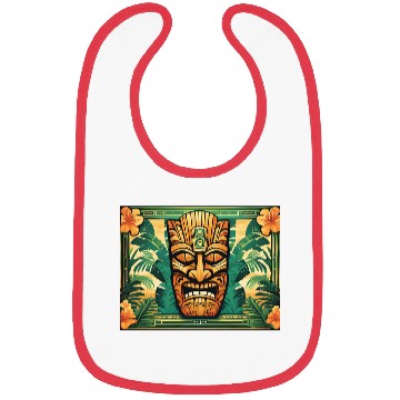 Discover Tiki Art Deco Mask Bibs