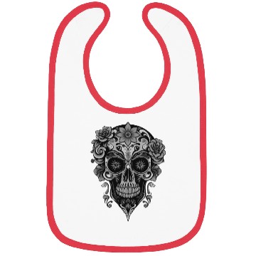 Discover A abstract sugar skull Calavera Bibs