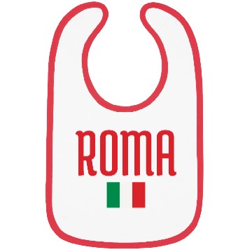 Discover Vibrant Rome Italy Flag Typography Design Bibs