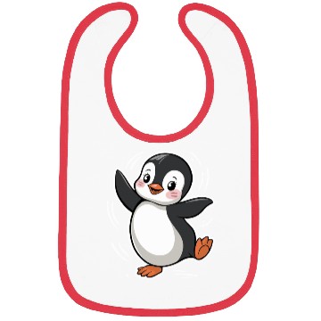 Discover Happy Dancing Penguin Cartoon Design Bibs