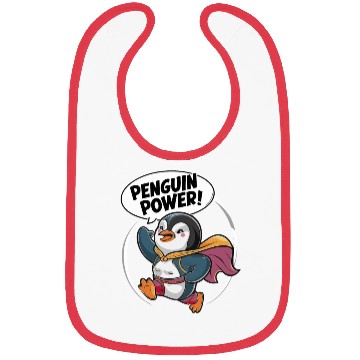 Discover Penguin Power Superhero Fun Graphic Bibs