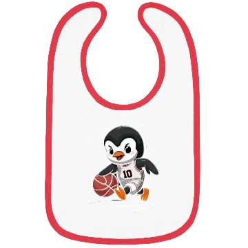 Discover Penguin Basketball Player Number 10 Dribbling Bibs
