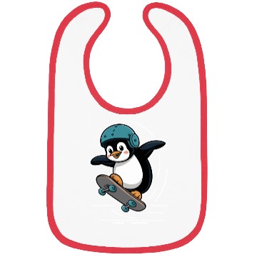 Discover Skating Penguin With Helmet Bibs