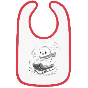 Discover Cute Penguin Sledding With Snowmen Winter Fun Bibs