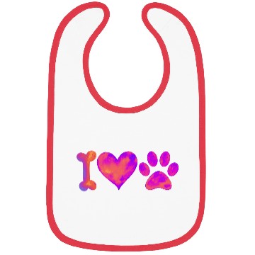 Discover I Love My Dog Bibs