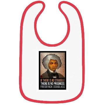 Discover Frederick Douglass illustrated portrait and quote Bibs