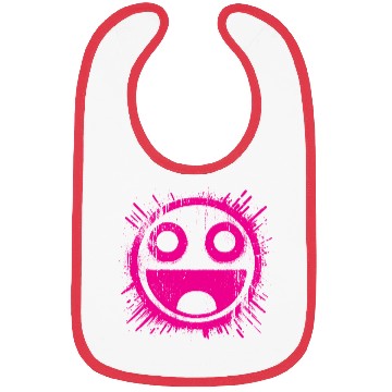 Discover Pink Joyful Face Bibs