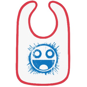 Discover Blue Joyful Face Bibs