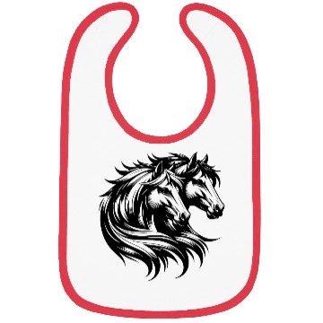 Discover Horse Portrait Two Horses Elegant Beautiful Mane Bibs