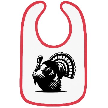 Discover Wild Big Fat Turkey With Wing Drawing Bibs