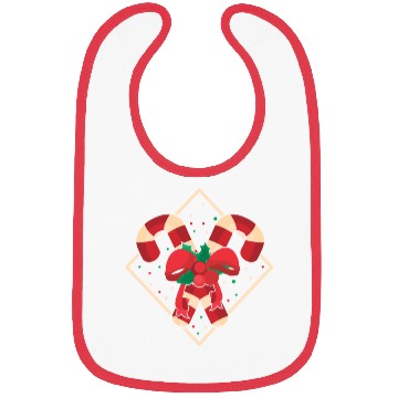 Discover Candy Canes Christmas Bibs - Holiday Christmas