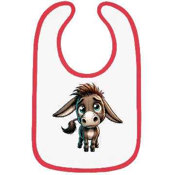 Discover Adorable Donkey Animals Lover Funny Design Bibs