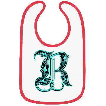 Discover Neon Ornate Letter R Design Bibs