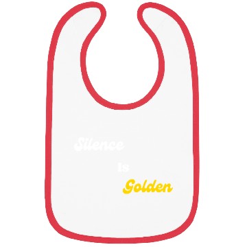 Discover Silence Is Golden White Bibs