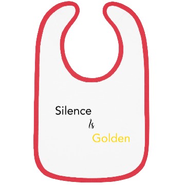 Discover Silence is Golden Black Bibs