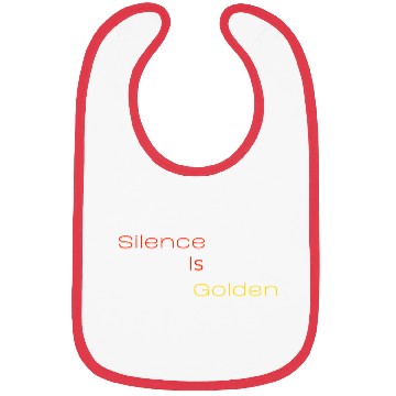Discover Silence Is Golden Red Bibs