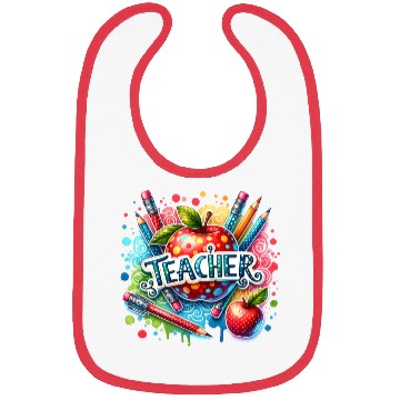 Discover Colorful Polka Dot Teacher Bibs