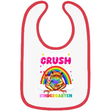 Discover I'm Ready To Crush Kindergarten Frog Bibs