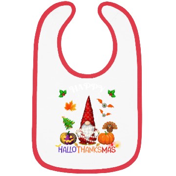 Discover Happy HalloThanksMas Gnome Bibs