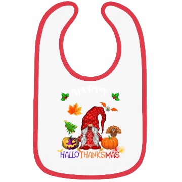 Discover Happy HalloThanksMas Gnome Bibs