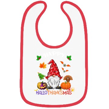 Discover Happy HalloThanksMas Gnome Bibs