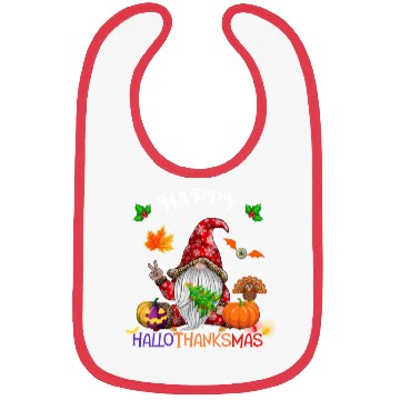 Discover Happy HalloThanksMas Gnome Bibs
