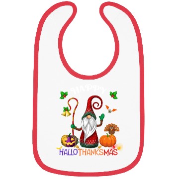 Discover Happy HalloThanksMas Gnome Bibs