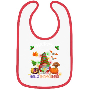 Discover Happy HalloThanksMas Gnome Bibs