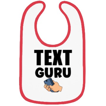 Discover Text Guru Text Gift V2, Typography Art, Bibs