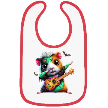 Discover Dabbing Guinea Pig Zombie Squad Guitar Hallow Bibs