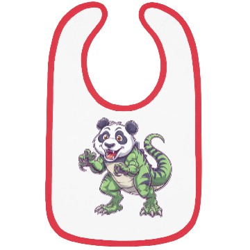 Discover Dino dinosaur T-Rex panda fantasy creature quirky Bibs