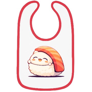 Discover Kawaii White Cat Salmon Nigiri Sushi Bibs