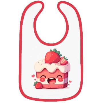 Discover Kawaii Strawberry Cake Slice Bibs