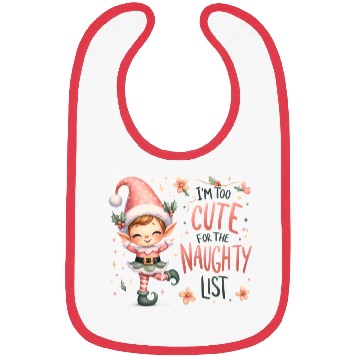 Discover Cute Elf: Too Cute for the Naughty List Bibs