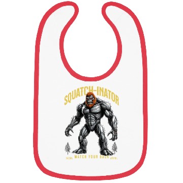 Discover Retro Bigfoot Design, Sasquatch Robot Graphic Bibs